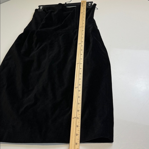 Club Monaco Elegant Black Velvet Strapless Dress Size 6 - Picture 5 of 8